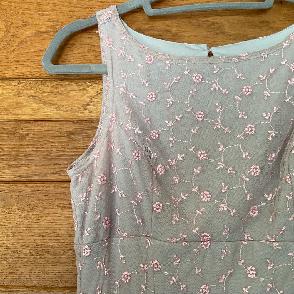 Y2K Hourglass blue and pink high neck mini dress - Picture 2 of 5
